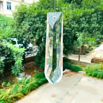 150MM Arrow Pillar Faceted Crystal Clear Crystal Prism Chandelier Crystals Parts Pendants Suncatcher for Wedding Home Decoration