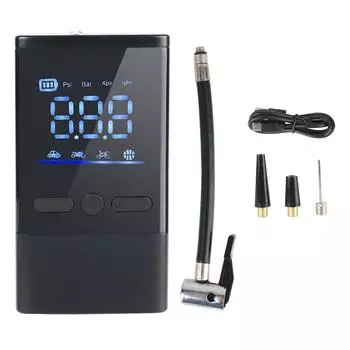 150PSI 4000mAh Digital Accessories Tire Air Pump Tire Pressure Test Portable Inflator With LED Flashlight Car Air Compressor чёрный