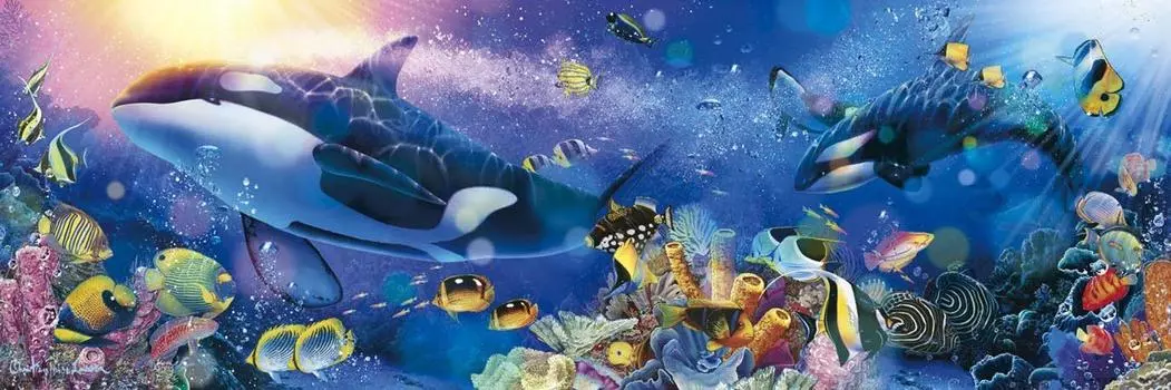 1518 Piece Jigsaw Puzzle Puzzle Master Wide Dynamic Orcazu Small Piece (34x102cm)