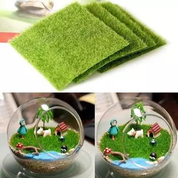 15 * 15 см / 30 * 30 см поддельный мох мини-сад орнамент DIY искусственный зеленый газон 30x30cm