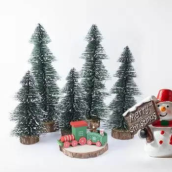 15/20/25cm Christmas Tree Pine Tree DIY Christmas Decorations For Home Table Navidad Xmas Ornaments New Year 2024 Kids Gift