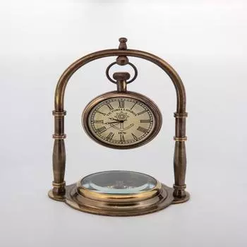 15,24 см настольные часы в викторианском морском стиле и полочные каминные часы с компасом, декор для домашнего офиса, классическое украшение камина