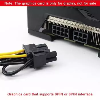 15-контактный Sata на 8-контактный(6 + 2) Кабель питания Pci-E Кабель-конвертер видеокарты 1Pc