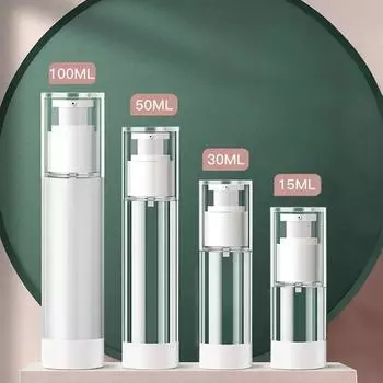 15 мл, 30 мл, 50 мл, прозрачная безвоздушная косметическая бутылка с насосом для крема, дорожный размер, дозатор, контейнер для макияжа для крема-геля, лосьона