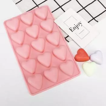 15 полостей Love Shape силиконовая форма для выпечки DIY Heart Chocolate Ice Maker Set для украшения торта подарок на День святого Валентина мыло свечи форма
