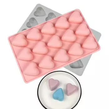 15 полостей Love Shape силиконовая форма для выпечки DIY Heart Chocolate Ice Maker Set для украшения торта подарок на День святого Валентина мыло свечи форма