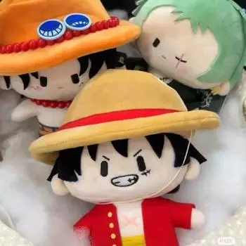 15 см One Piece аниме плюшевая игрушка милая Q версия Эйс Луффи Зоро обратно в школу мягкая плюшевая фигурка аниме периферийная кукла подарки 15cm