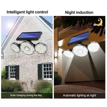 15 Вт 78/70 LED /70 COB PIR датчик движения солнечная панель садовый светильник 270 широкоугольный IP65 прожекторы наружный охранный прожектор настенный светильник