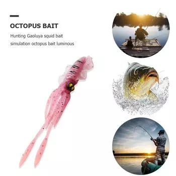 15cm 20g Silicone Soft Artificial Rubber Luminous/UV Squid Jig Fishing Lures For Sea Fishing Trolling Wobbler Bait Fishing Tackl 1PC