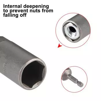 15PCS/Set Socket Wrench Bar Auto Accessories Car Repair Tools Universal Deepen The Drill Socket Head Removal Tool Portable чёрный