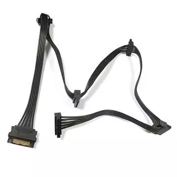 15Pin SATA Power Supply Splitter Cable Hard Drive 1 Male to 5 Female Extension Power Cord for DIY PC Sever Wire