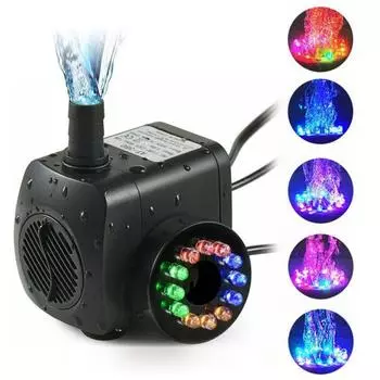 15W 800L/H 12LED Мини Аквариум Пруды Погружной Фонтан Водяной Насос US