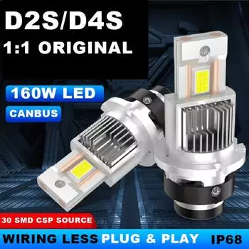 160 Вт CAN-ШИНА 1:1 светодиодная фара D2S D4S D2S