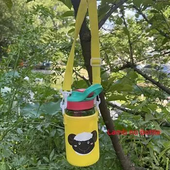 16.23oz герметичная мультяшная чашка для воды - портативная бутылка для воды с соломинкой для активного отдыха 480ml фиолетовый