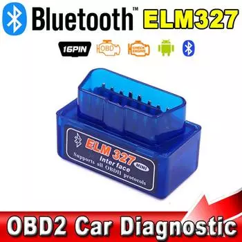 16-контактный интерфейс V2.1 ELM327 OBD2 Мини-считыватель кодов сканирующий инструмент Bluetooth автомобильный сканер диагностический инструмент OBDII OBD 2 для телефона Android