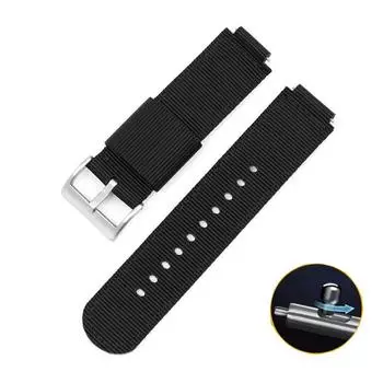 16 мм 18 мм выпуклый ремешок для Casio G-SHOCK GA-100/140/700/800 GD-110 DW-5600 GM-110 GM-2100 AQ-S810 AE-1000 F-108 нейлоновый ремешок для часов 16 серебряный/чёрный