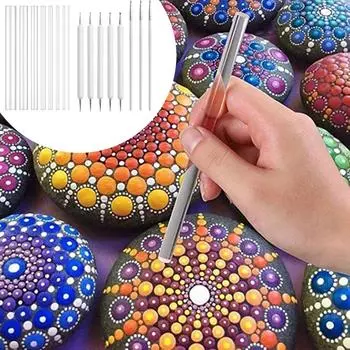 16 шт./компл. DIY скульптура керамика точечная дрель ручка мандала инструмент для нанесения точек глина керамический инструмент