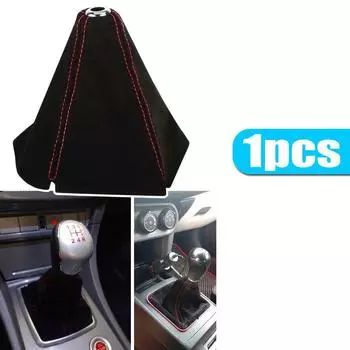 16mm Universal Suede Leather Car Gear Shift Collars Dustproof Auto Car Manual Stick Shifter Knob Gear Shift Boot Cover Gaiter чёрный