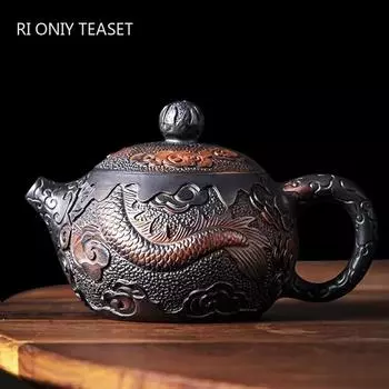 170 мл китайский традиционный фиолетовый керамический чайник Xishi, чайник ручной работы известных художников, дорожный портативный фильтр для заваривания чая, домашний чайный набор