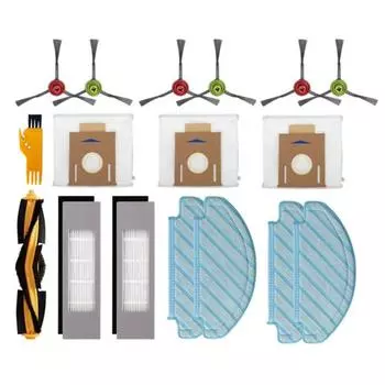 17 шт. для Ecovacs DEEBOT OZMO T8 AIVI T8 Max T9 T8 Series N8 Pro N8 Pro+ основная боковая щетка фильтр тряпка для швабры пылесборник CHINA