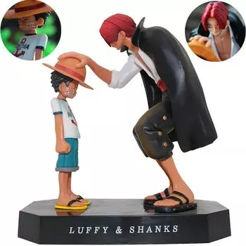 17 см Аниме Фигурка One Piece Луффи Четыре Императора Шанкс Соломенная Шляпа Луффи Фигурка Обезьяна D Луффи Коллекция Модель Куклы Игрушки