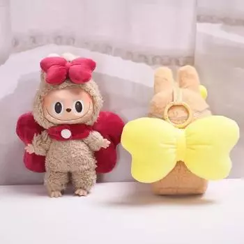 17 см Мини Плюшевая Кукла Одежда Наряд Аксессуары Для Кореи Kpop Exo Labubu Idol V1 V2 пара больших бантов украшения розовый