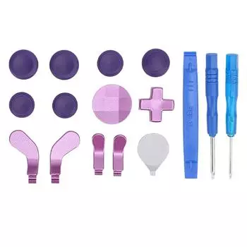 17 в 1 набор для ремонта джойстика Thumbsticks, простой в эксплуатации, 2 D-пады, фиолетовые, для беспроводной серии Elite 2