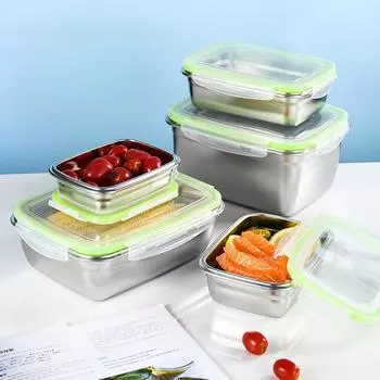 1800 мл/2800 мл 304 нержавеющая сталь Bento Lunch Box большой емкости еда сохраняет свежесть портативный герметичный изоляционный контейнер для хранения