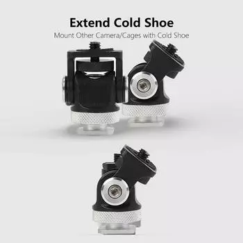 180 Degree Rotated Monitor Bracket Stand Mount Holder Mini Hot Shoe Stand Hot
