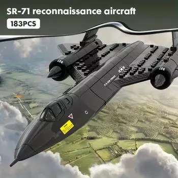 183 шт./компл. Новая модель разведывательного самолета Blackbird, сборка истребителя, строительный блок, детские игрушки-блоки в подарок