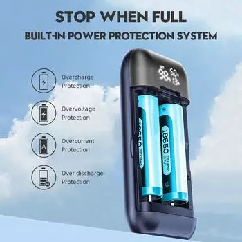 18650 чехол для зарядного устройства DIY Power Bank Box портативный QC 3.0 PD 18W чехол для быстрой зарядки литиевых аккумуляторов 18650 21700 20700