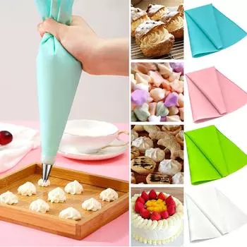 18PCS/SET Cake Nozzle Stainless Steel Baking Nozzle DIY Kitchen Cookies Icing Piping Tool with Pastry Bag, Green