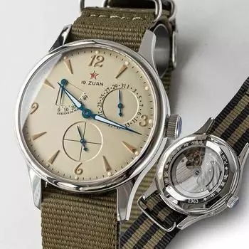 1963 Pilot Watch of Men 40mm Automatic Mechanical Wristwatches Original ST1780 Movement Sapphire Crystal Waterpoorf Retro Clock