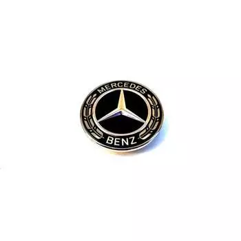 1990 - MERCEDES W164 W207 W209 W215 C&E CLASS оригинальная плоская эмблема на капоте черного цвета