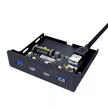 19/20-контактный USB-адаптер расширения для дисковода гибких дисков с двумя портами USB 3.0 и двумя портами USB 3.2, производительность 5 Гбит/с