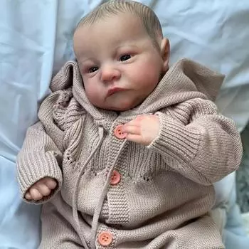 19-дюймовые тканевые/полностью виниловые куклы Reborn Baby, уже окрашенные, готовые, Levi Awake, новорожденная кукла, реалистичная 3D-кожа, видимые вены, художественная кукла, детская игрушка cloth body
