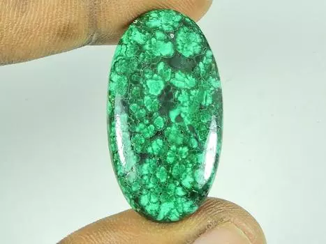 19X30X05MM натуральный малахит овальной формы кабошон россыпью драгоценный камень 39 карат. СК-4580