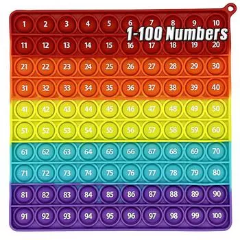 1-100 чисел, обучающие математические игры со счетом, поп-игрушки, силиконовый коврик для выскакивания, развивающие игрушки для детей дошкольного возраста