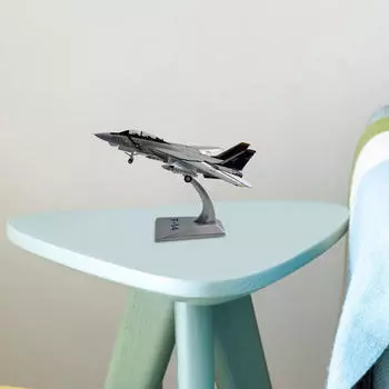 1/100 F-14 Fighter Plane Toy Diecast Alloy Model for TV Cabinet Office Shelf
