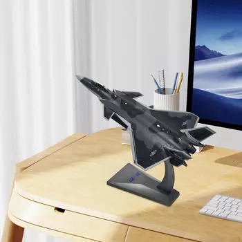 1:100 масштаб литой игрушечной модели самолета Chengdu J-20 с декоративным стендом истребитель для