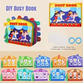 1-10 Quantity Word Cognition Digital Cognitive Quiet Book DIY Kids Busy Book Toy Birthday Gift Busy Book