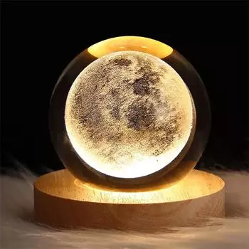 1-10 шт. Уникальная 3D-лампа в виде хрустального шара с проекциями галактик и планет, USB-ночник для создания уютной атмосферы, плазменный шар в подарок 1PC