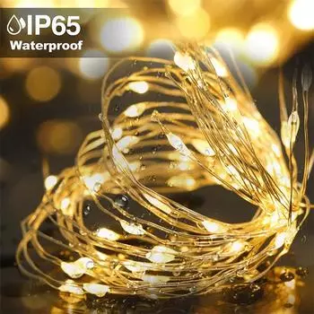 1-10M LED String Lights Copper Wire Fairy Lights Christmas Garland Night Light For Room Bedroom Wedding Party Decoration Lamp 1M 10 Leds теплый белый