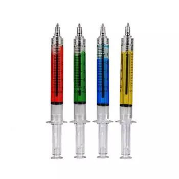 1~10PCS Ballpoint Pen Creative Simulation Colored Needle Nurse Hospital Office School Stationery Household Items Color