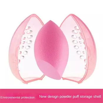 1~10PCS Cosmetic Sponge Storage Box Makeup Powder Puff Empty -shaped Frame Transparent Puff Case Make Up Organizer