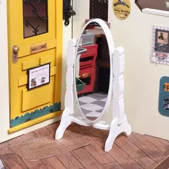 1/12 Dollhouse Simulation Mini Dressing Mirror Full Length Mirror Model Doll Home Mirror Living Room Furniture Decoration Toys one size