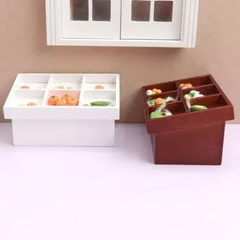 1:12 креативных углов наклона DIY гладкая поверхность полка для кукольного домика ролевая игрушка для детей украшение для овощной полки белый