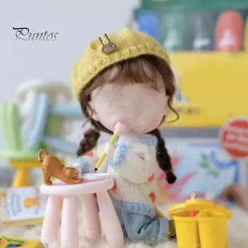 1:12 круглых моделей табуретов, реалистичный маленький высокий редукционный недеформируемый декоративный миниатюрный табурет из ПВХ, игровой домик, игрушечный кукольный домик светло-синий