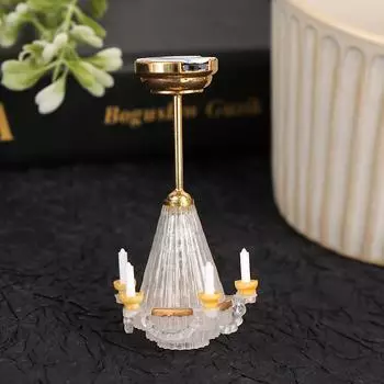 1:12 кукольных миниатюрных потолочных ламп, светодиодных ламп, настенных светильников, игрушек для декора гостиной one size