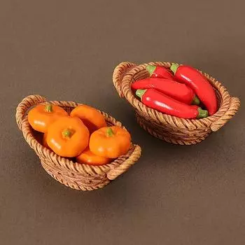 1/12 кукольный домик имитация корзины для овощей набор кукольный домик овощи украшения кукольный домик миниатюрная кухня игровые игрушки